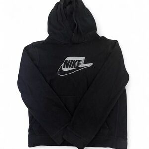 Nike black hoodie with white logo Size L Kids #athleisure #nike